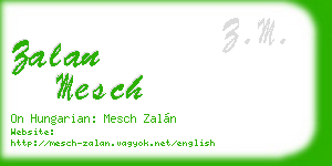zalan mesch business card